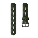 For Garmin Forerunner 220 Two-color Silicone Watch Band(Army Green Black)