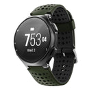 For Garmin Forerunner 220 Two-color Silicone Watch Band(Army Green Black)
