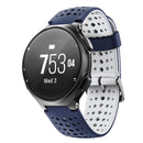 For Garmin Forerunner 220 Two-color Silicone Watch Band(Blue White)