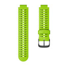 For Garmin Forerunner 220 Two-color Silicone Watch Band(Lime Green Black)