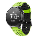 For Garmin Forerunner 220 Two-color Silicone Watch Band(Lime Green Black)