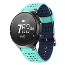 For Garmin Forerunner 220 Two-color Silicone Watch Band(Mint Green Blue)
