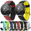For Garmin Forerunner 220 Two-color Silicone Watch Band(Army Green Black)
