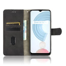 For OPPO Realme C21 Solid Color Skin Feel Magnetic Buckle Horizontal Flip Calf Texture PU Leather Case with Holder & Card Slots & Wallet(Black)