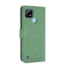 For OPPO Realme C21 Solid Color Skin Feel Magnetic Buckle Horizontal Flip Calf Texture PU Leather Case with Holder & Card Slots & Wallet(Green)