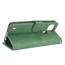 For OPPO Realme C21 Solid Color Skin Feel Magnetic Buckle Horizontal Flip Calf Texture PU Leather Case with Holder & Card Slots & Wallet(Green)