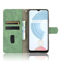 For OPPO Realme C21 Solid Color Skin Feel Magnetic Buckle Horizontal Flip Calf Texture PU Leather Case with Holder & Card Slots & Wallet(Green)