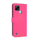 For OPPO Realme C21 Solid Color Skin Feel Magnetic Buckle Horizontal Flip Calf Texture PU Leather Case with Holder & Card Slots & Wallet(Rose Red)