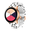For Samsung Galaxy Watch 42mm Silicone Printing Watch Band(Paw Print)