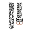 For Samsung Galaxy Watch 42mm Silicone Printing Watch Band(Black White Skulls)