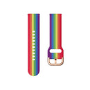 For Samsung Galaxy Watch 42mm Silicone Printing Watch Band(Rainbow)