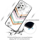 For Samsung Galaxy A32 4G Marble Tempered Glass Back Cover TPU Border Case(HCBL-2)