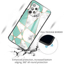 For Samsung Galaxy A32 4G Marble Tempered Glass Back Cover TPU Border Case(HCBL-7)