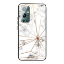 For Samsung Galaxy A32 4G Marble Tempered Glass Back Cover TPU Border Case(HCBL-13)