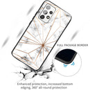 For Samsung Galaxy A32 4G Marble Tempered Glass Back Cover TPU Border Case(HCBL-13)