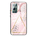 For Samsung Galaxy A32 4G Marble Tempered Glass Back Cover TPU Border Case(HCBL-21)