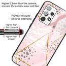 For Samsung Galaxy A32 4G Marble Tempered Glass Back Cover TPU Border Case(HCBL-21)