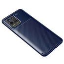 For OPPO Realme 8 Carbon Fiber Texture Shockproof TPU Case(Blue)
