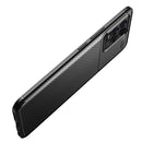 For OPPO Realme 8 Carbon Fiber Texture Shockproof TPU Case(Blue)