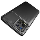 For OPPO Realme 8 Carbon Fiber Texture Shockproof TPU Case(Blue)