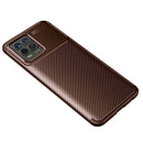 For OPPO Realme 8 Carbon Fiber Texture Shockproof TPU Case(Brown)
