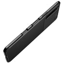 For Sony Xperia 10 III Carbon Fiber Texture Shockproof TPU Case(Black)