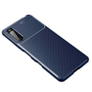 For Sony Xperia 10 III Carbon Fiber Texture Shockproof TPU Case(Blue)