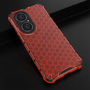 For Huawei P50 Pro Shockproof Honeycomb PC + TPU Protective Case(Red)