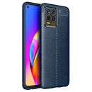 For OPPO Realme 8 Litchi Texture TPU Shockproof Case(Blue)