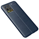For OPPO Realme 8 Litchi Texture TPU Shockproof Case(Blue)