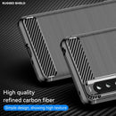 For Sony Xperia 10 III Brushed Texture Carbon Fiber TPU Case(Black)