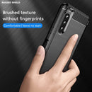 For Sony Xperia 10 III Brushed Texture Carbon Fiber TPU Case(Black)