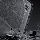 Lychee Peel Texture Horizontal Deformation Flip TPU Leather Tablet Case with Three-folding Holder & Sleep / Wake-up Function For iPad Pro 12.9 inch (2021)(Black)