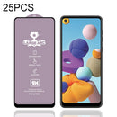 For Samsung Galaxy A21 25 PCS 9H HD Large Arc High Alumina Full Screen Tempered Glass Film