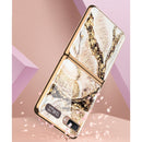 For Samsung Galaxy Z Flip 5G GKK Marble Pattern Electroplating Painted Glass Case(Marble 06)