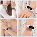 For Xiaomi Mi Band 6 / 5 / 4 / 3 Universal Nylon Elasticity Weave Watch Band, Size:M 160mm(Red Black)