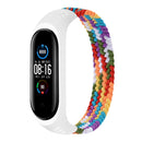For Xiaomi Mi Band 6 / 5 / 4 / 3 Universal Nylon Elasticity Weave Watch Band, Size:L 170mm(Rainbow)