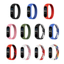 For Xiaomi Mi Band 6 / 5 / 4 / 3 Universal Nylon Elasticity Weave Watch Band, Size:L 170mm(Black White)