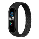 For Xiaomi Mi Band 6 / 5 / 4 / 3 Universal Nylon Elasticity Weave Watch Band, Size:XL 180mm(Black)