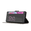 For Sony Xperia X Performance Retro Copper Button Crazy Horse Horizontal Flip PU Leather Case with Holder & Card Slots & Wallet & Lanyard(Gray)