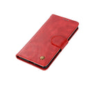 For Sony Xperia X Performance Retro Copper Button Crazy Horse Horizontal Flip PU Leather Case with Holder & Card Slots & Wallet & Lanyard(Red)