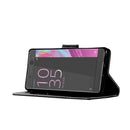 For Sony Xperia X Performance Retro Copper Button Crazy Horse Horizontal Flip PU Leather Case with Holder & Card Slots & Wallet & Lanyard(Black)