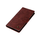 For Sony Xperia XZ Premium Retro Copper Button Crazy Horse Horizontal Flip PU Leather Case with Holder & Card Slots & Wallet & Lanyard(Wine Red)
