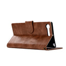 For Sony Xperia XZ Premium Retro Copper Button Crazy Horse Horizontal Flip PU Leather Case with Holder & Card Slots & Wallet & Lanyard(Brown)