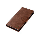 For Sony Xperia XZ Premium Retro Copper Button Crazy Horse Horizontal Flip PU Leather Case with Holder & Card Slots & Wallet & Lanyard(Brown)