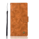 For Sony Xperia XZ Premium Retro Copper Button Crazy Horse Horizontal Flip PU Leather Case with Holder & Card Slots & Wallet & Lanyard(Gold Yellow)