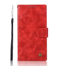 For Sony Xperia XZ Premium Retro Copper Button Crazy Horse Horizontal Flip PU Leather Case with Holder & Card Slots & Wallet & Lanyard(Red)