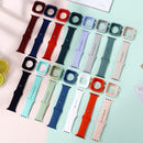 Silicone Watch Band + Watch Protective Case Set For Apple Watch Series 7 41mm / & 6 & SE & 5 & 4 40mm (Wine Red)