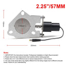 Universal Car Stainless Steel Racing Electric Exhaust Cutout Valves Control Motor, Size:2 inch