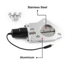 Universal Car Stainless Steel Racing Electric Exhaust Cutout Valves Control Motor, Size:2.25 inch